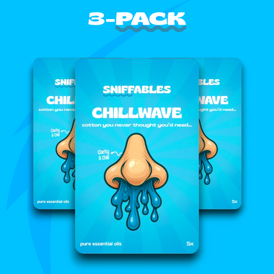 Chillwave 3-Pack - Aroma Sniff Stick Bundle for Chill, Focus & Freshness