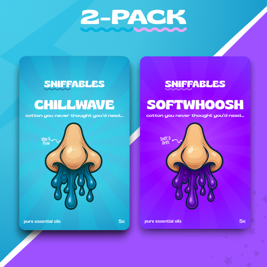 2 Pack SoftWhoosh/ChillWave - Aroma Sniff Stick, Instant Sniff & Drift & Vibe & Flow