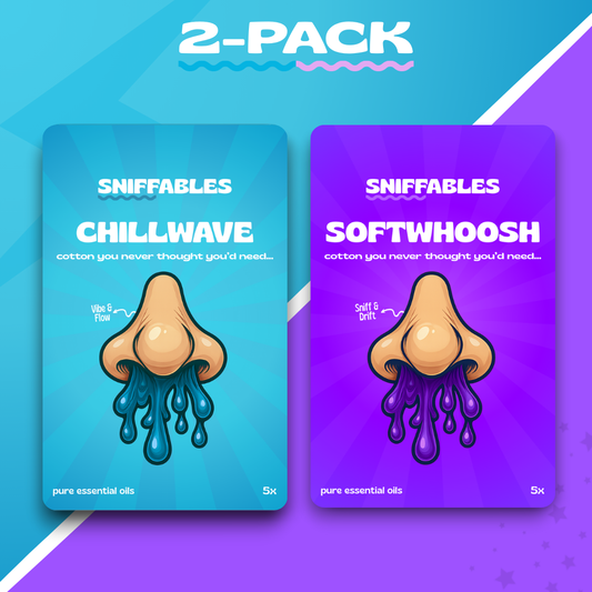 2 Pack SoftWhoosh/ChillWave - Aroma Sniff Stick, Instant Sniff & Drift & Vibe & Flow