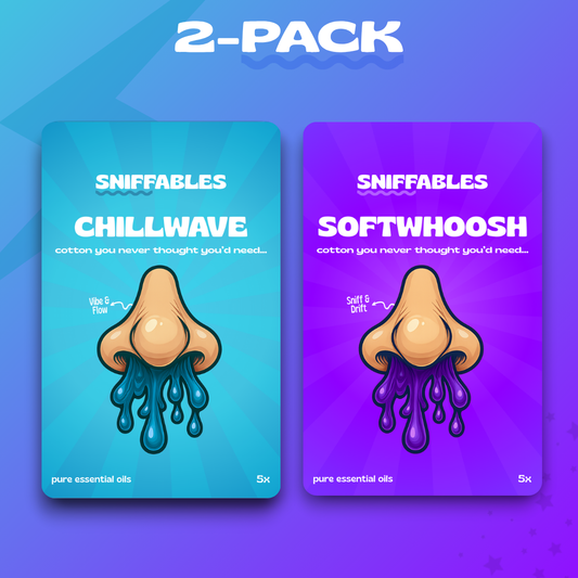 2 Pack SoftWhoosh/ChillWave - Luxury Aroma Sniff Stick, Instant Sniff & Drift & Vibe & Flow