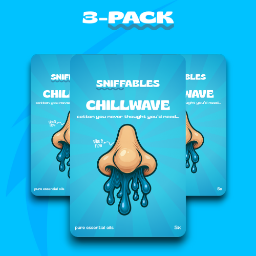 Chillwave 3-Pack - Aroma Sniff Stick Bundle for Chill, Focus & Freshness